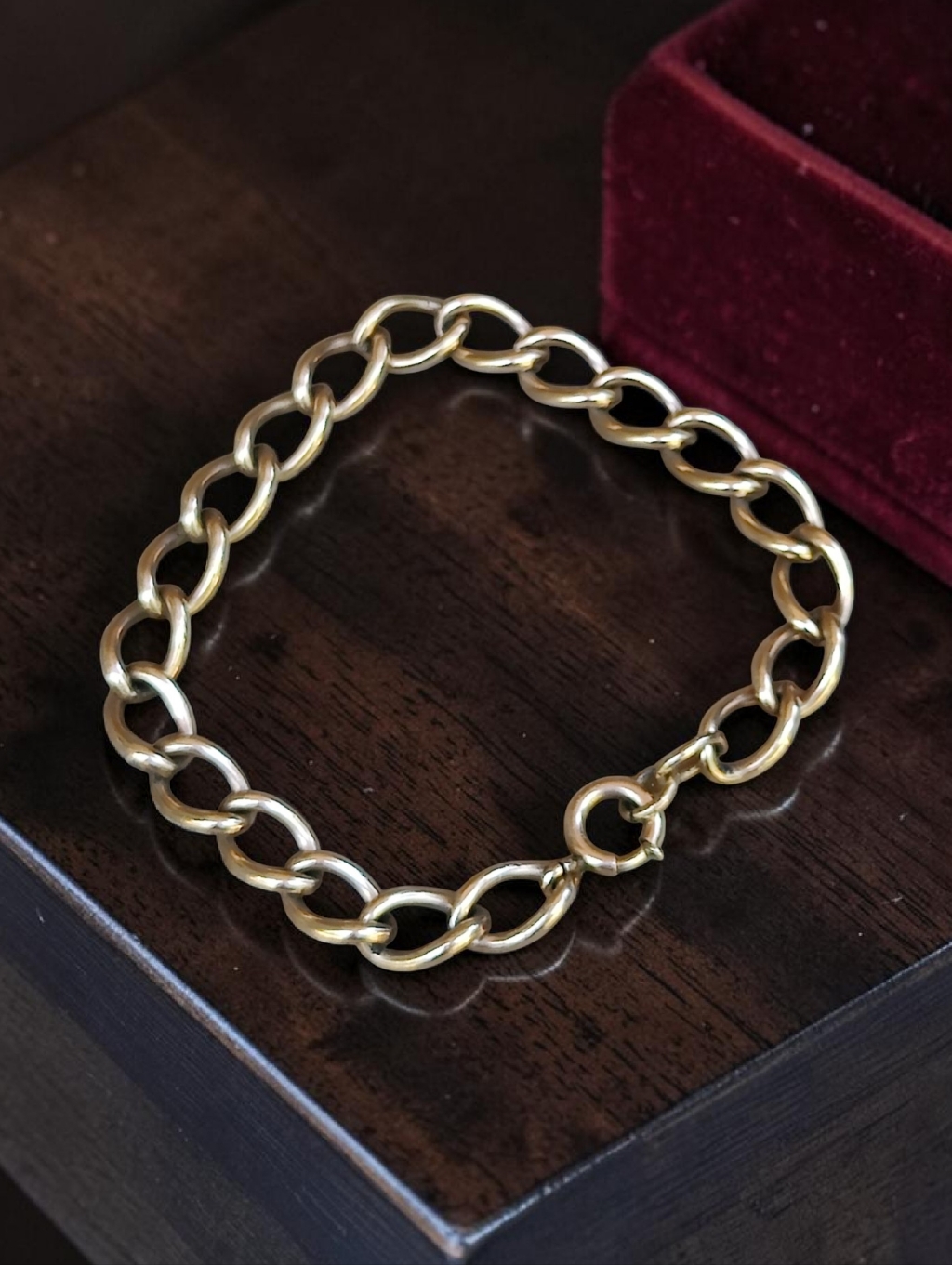 Antique Edwardian 12k Gf Chain Link Bracelet